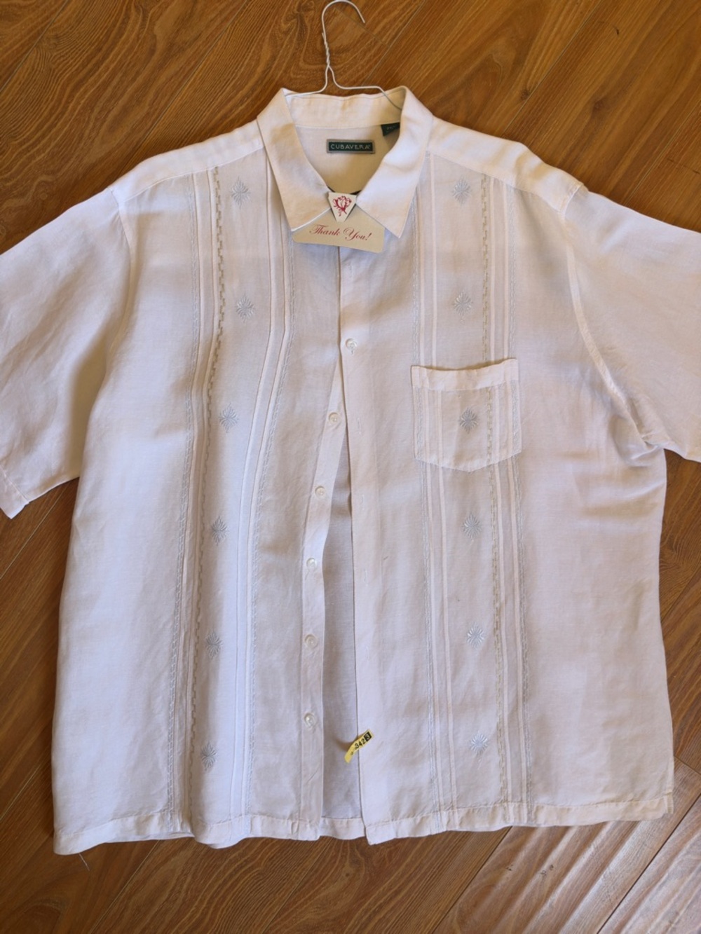 Cubavera White Casual Button Down Shirt Men’s